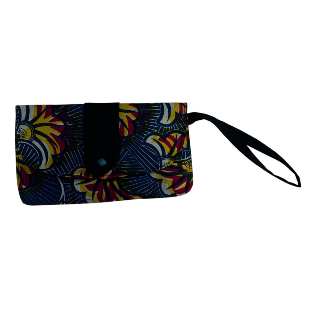 Blue BeautyBag/Wristlet that looks Handmade - Picture 4 of 7